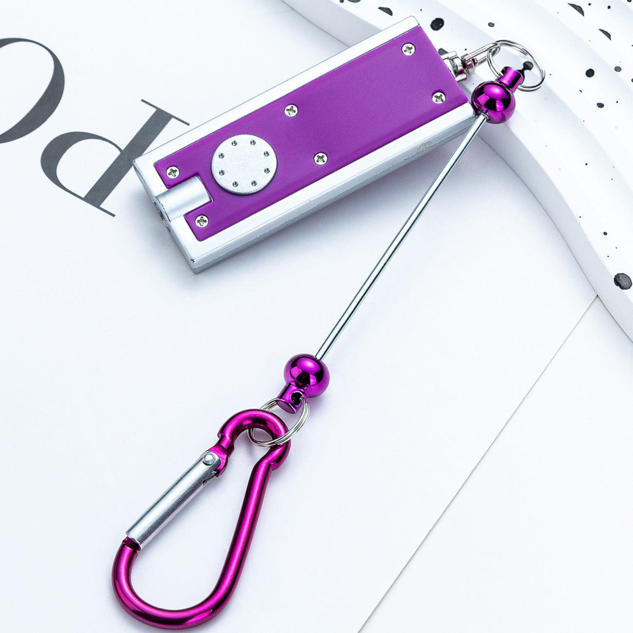 Wholesale DIY Beaded LED Mountaineering Buckle Light Square LED Small Flashlight